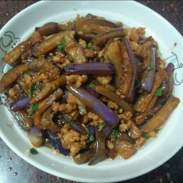 家常肉末炒茄子