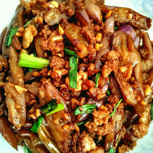 美味的肉末茄子