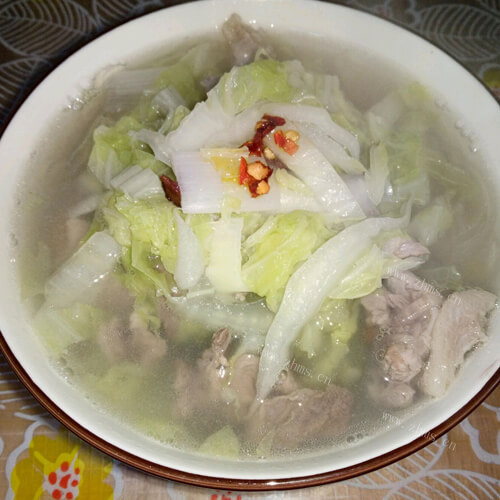简单的羊肉大白菜的做法