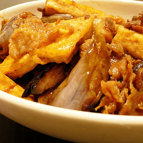 美味的茄子豆腐