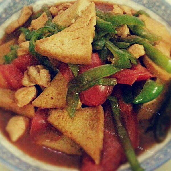 美味的家常炒豆腐