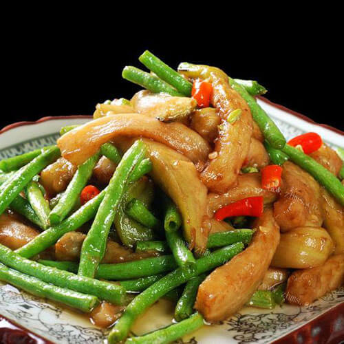 美味的茄子烧豇豆