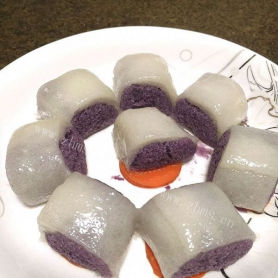 好吃的紫薯糯米卷