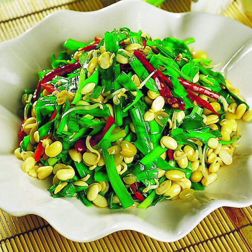 家常韭菜炒豆芽