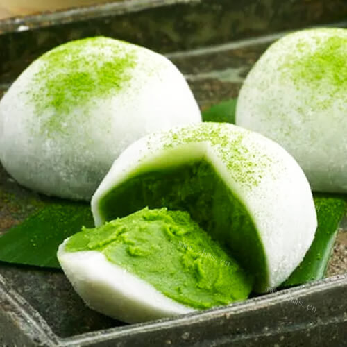 美味的抹茶芒果糯米糍