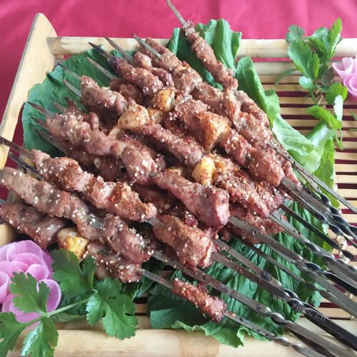 美味的碳烤猪肉串的做法