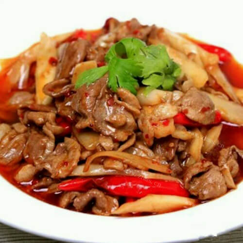 自制辣炒鸭肉