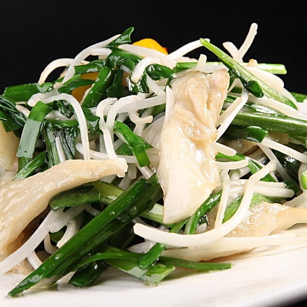 美味韭菜炒蘑菇