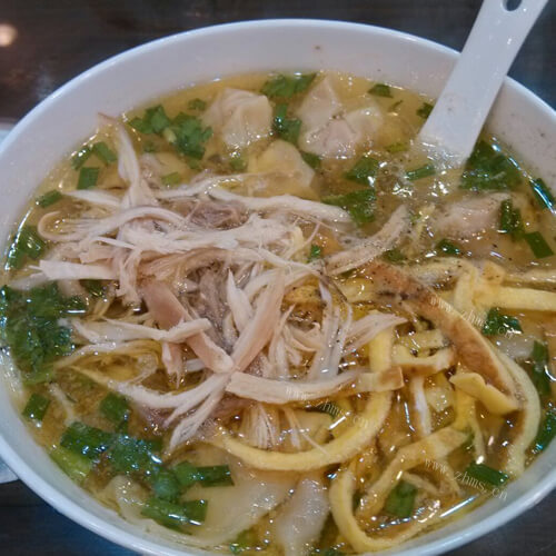 好吃的鸡丝馄饨