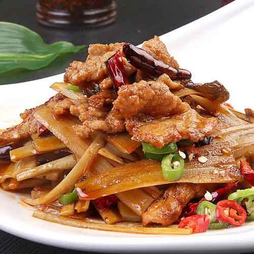 美味的高笋炒肉