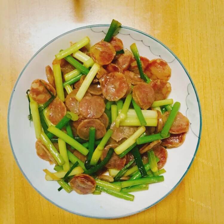 香肠炒蒜苔