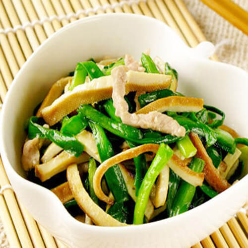 美味豆干炒韭菜