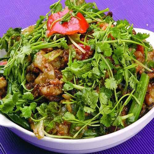 美味的冷拌茄子