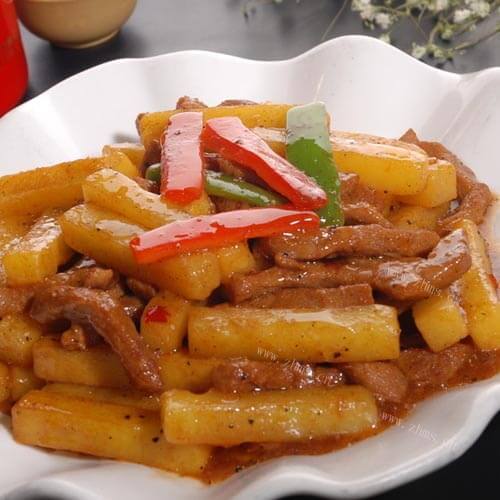 家常蒜薹土豆条的做法