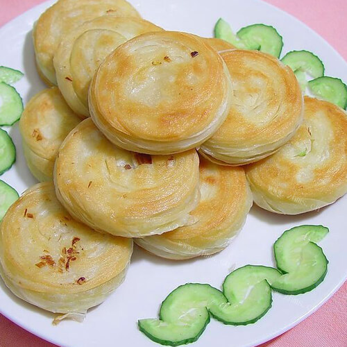 金灿灿的油酥火烧的做法