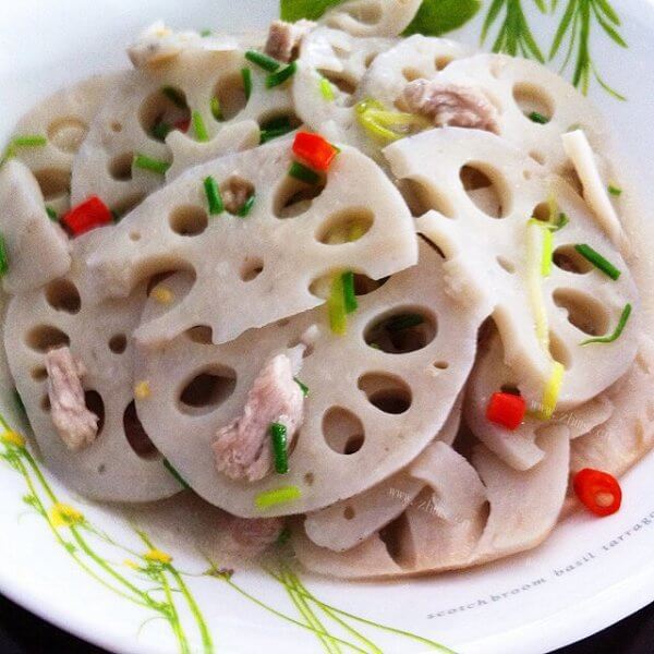 好吃的肉片炒藕