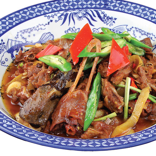 美味鸭肉炒青椒