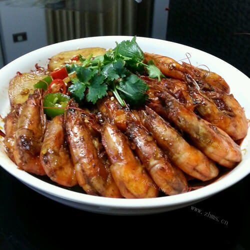 香辣干锅土豆虾