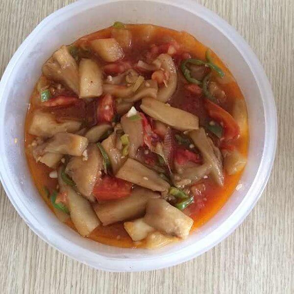 自制茄子炒西红柿