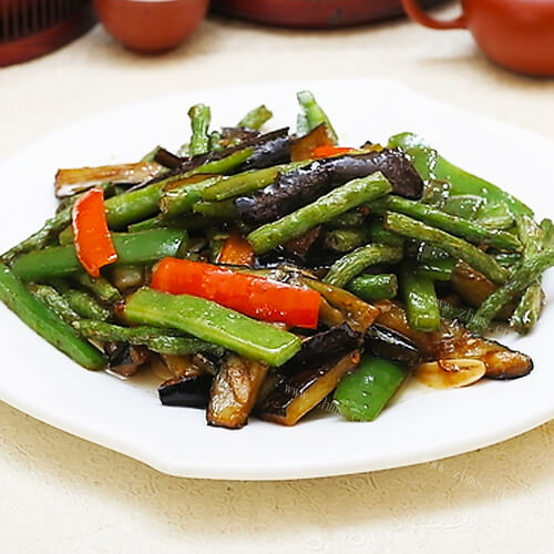 好吃的尖椒炒茄子