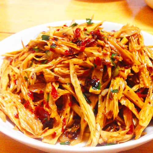 可口的凉拌豆笋
