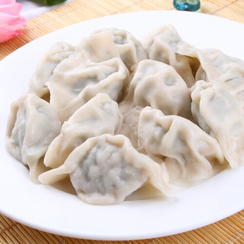 美味虾仁鸡蛋韭菜饺子