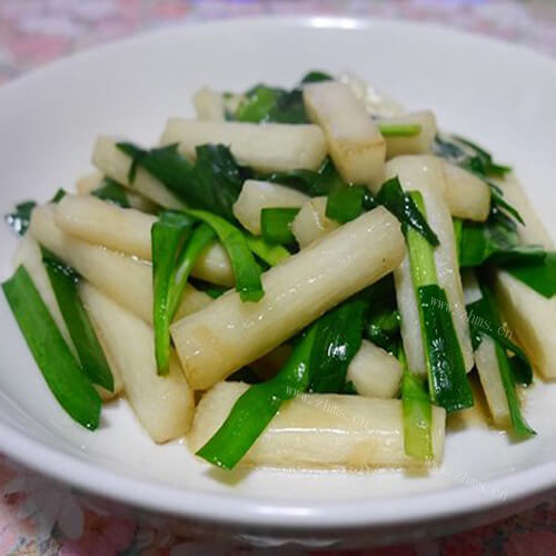 好吃的韭菜炒山药