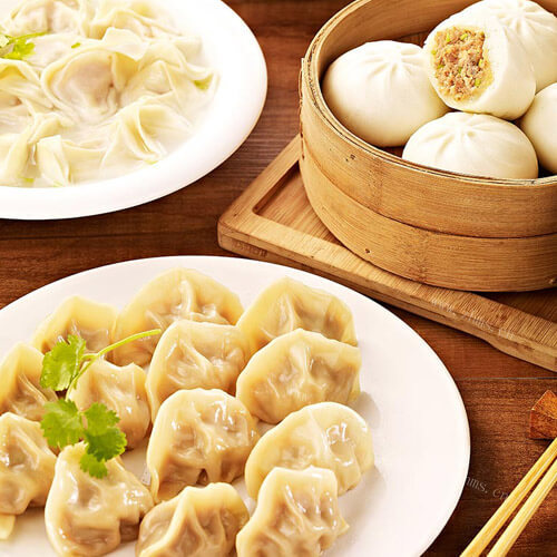 美味的韭菜鲜肉水饺