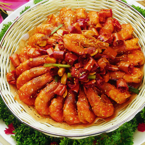 美味的川味香辣虾