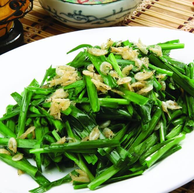 韭菜炒虾皮