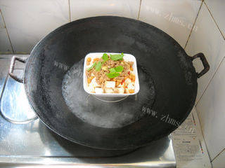 腊豆肉末蒸豆腐做法图解10)