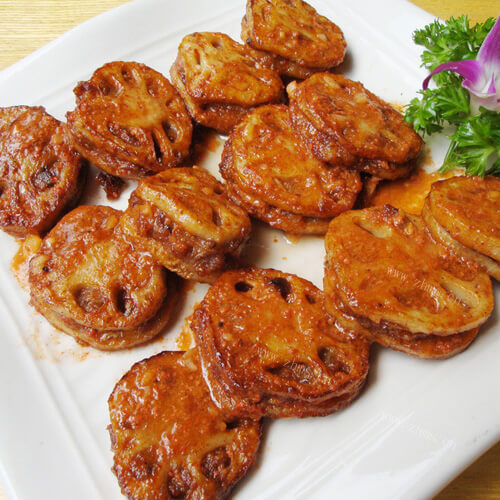 美味的清蒸藕饼