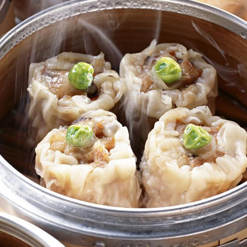 好吃的笋丁鲜肉烧卖