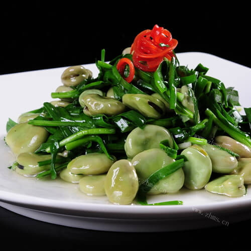 好吃的韭菜炒蚕豆