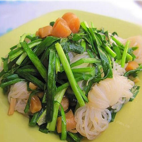 美味鲍鱼炒韭菜