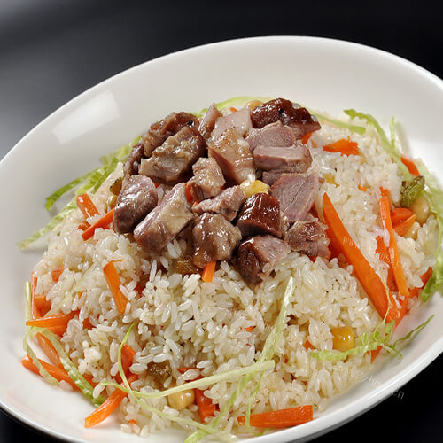 美味的羊肉手抓饭