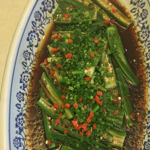 好吃的葱油秋葵的做法