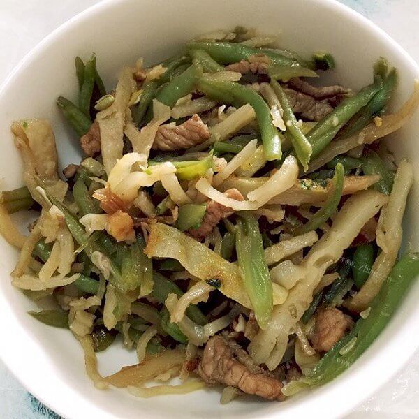 美味的豇豆肉丝