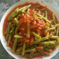 简单的西红柿炒豇豆的做法