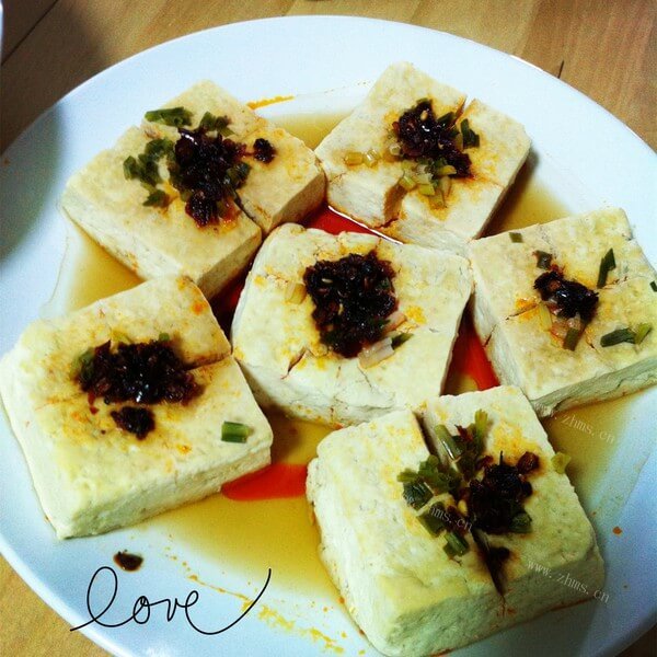 美味的清蒸豆腐