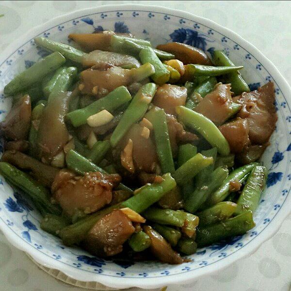 美味的茄子炒豆角