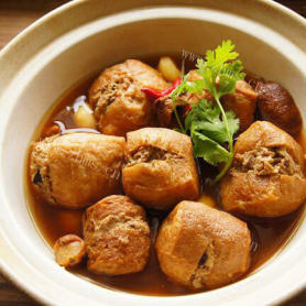 传统名菜油豆腐镶肉