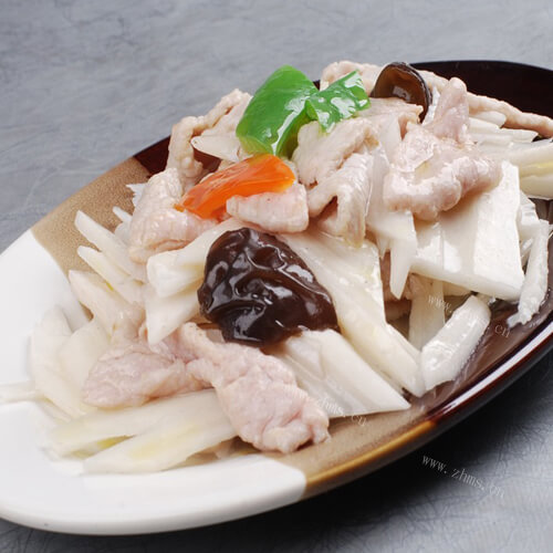 好吃的肉片炒藕