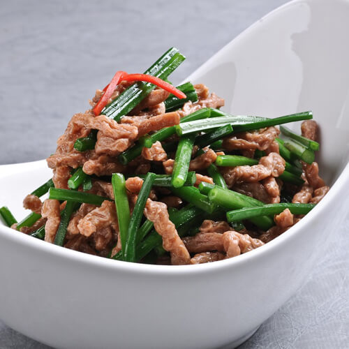 美味的韭菜炒肉丝