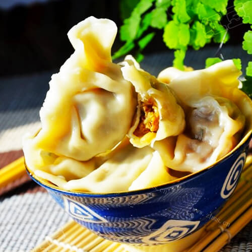 美味的羊肉胡萝卜饺子