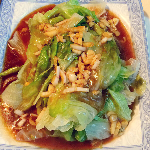 美味的虾酱西生菜的做法