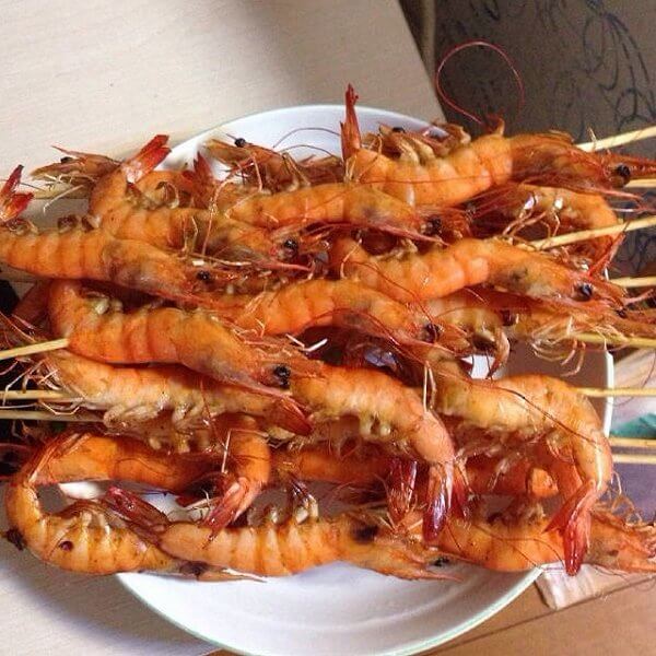 美味的烤虾