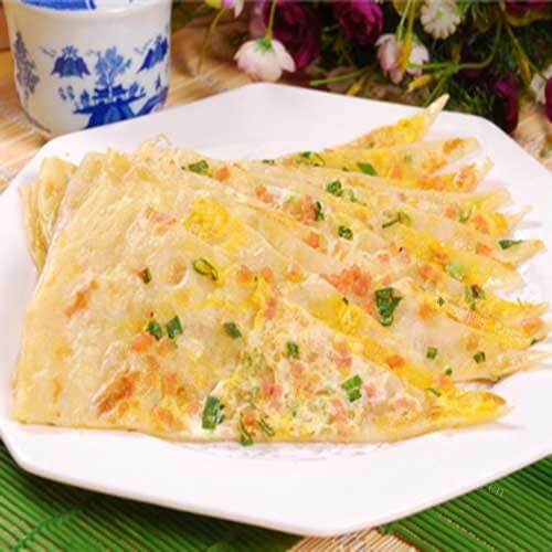 好吃的韭菜炒鸡蛋饼