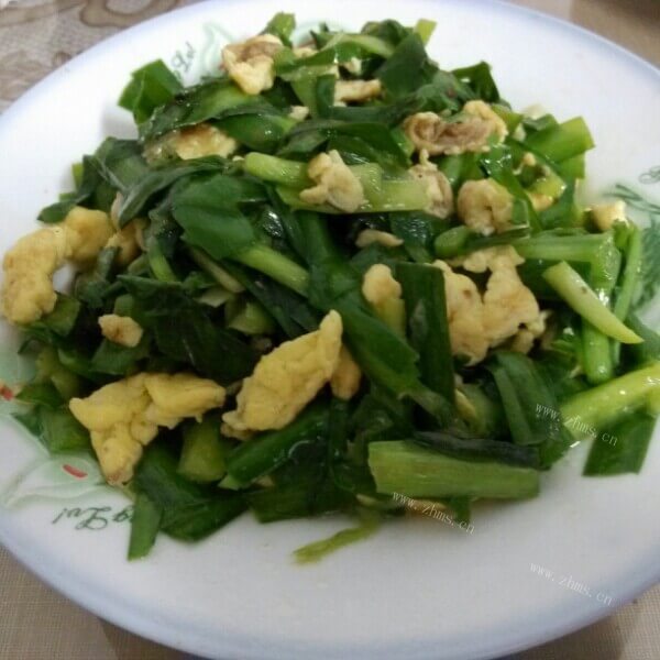 美味的炒韭菜鸡蛋