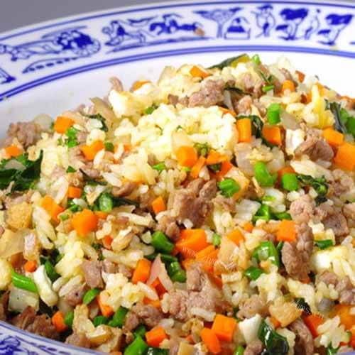 美味孜然羊肉炒饭的做法